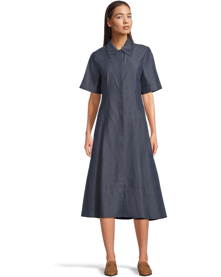

Платье Vince Denim Short Sleeve Shirt Dress, цвет Deep Indigo