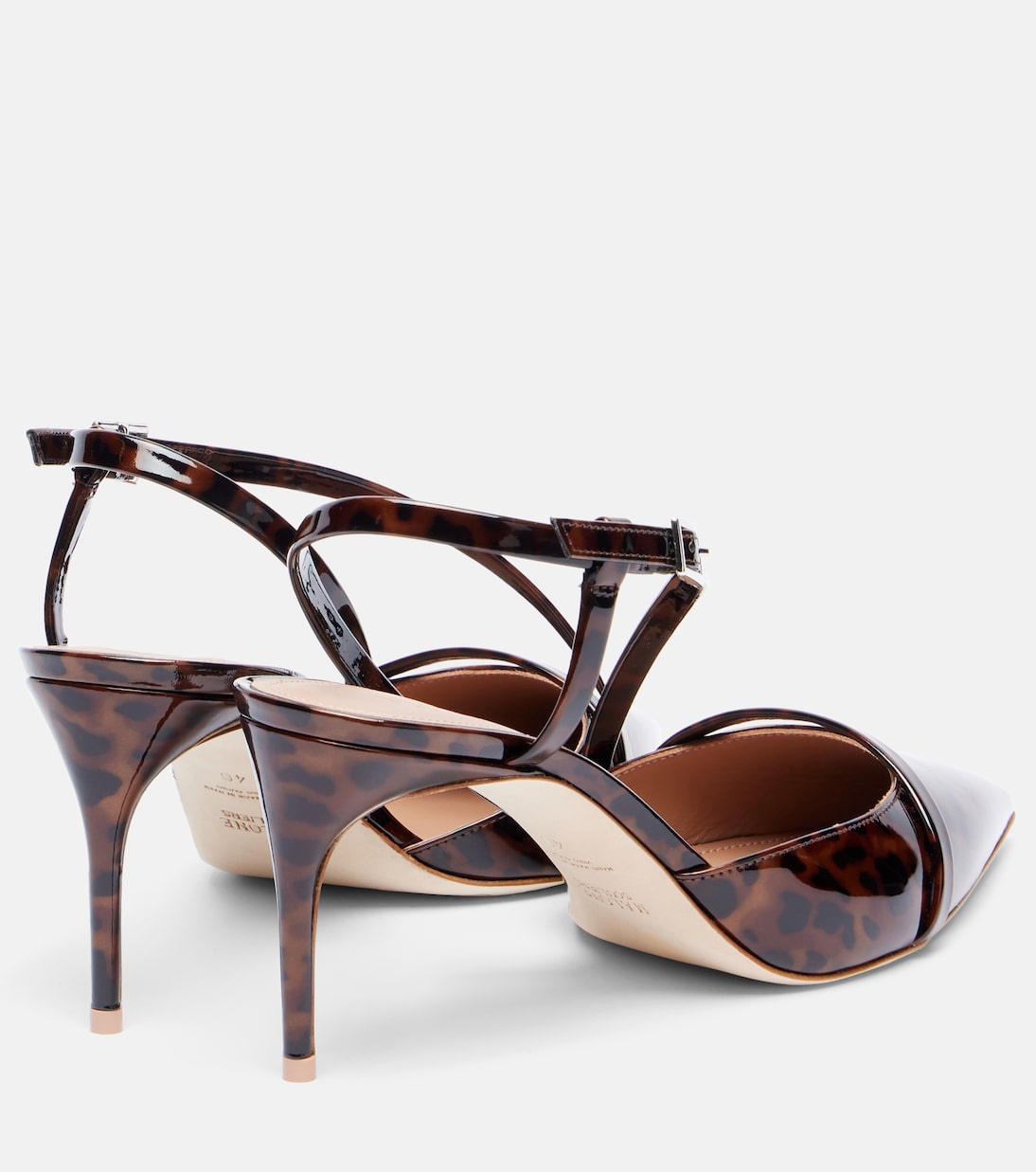 Валерия 70 лакированные туфли-лодочки на ремешке Malone Souliers, Brown/Brown — фото 2