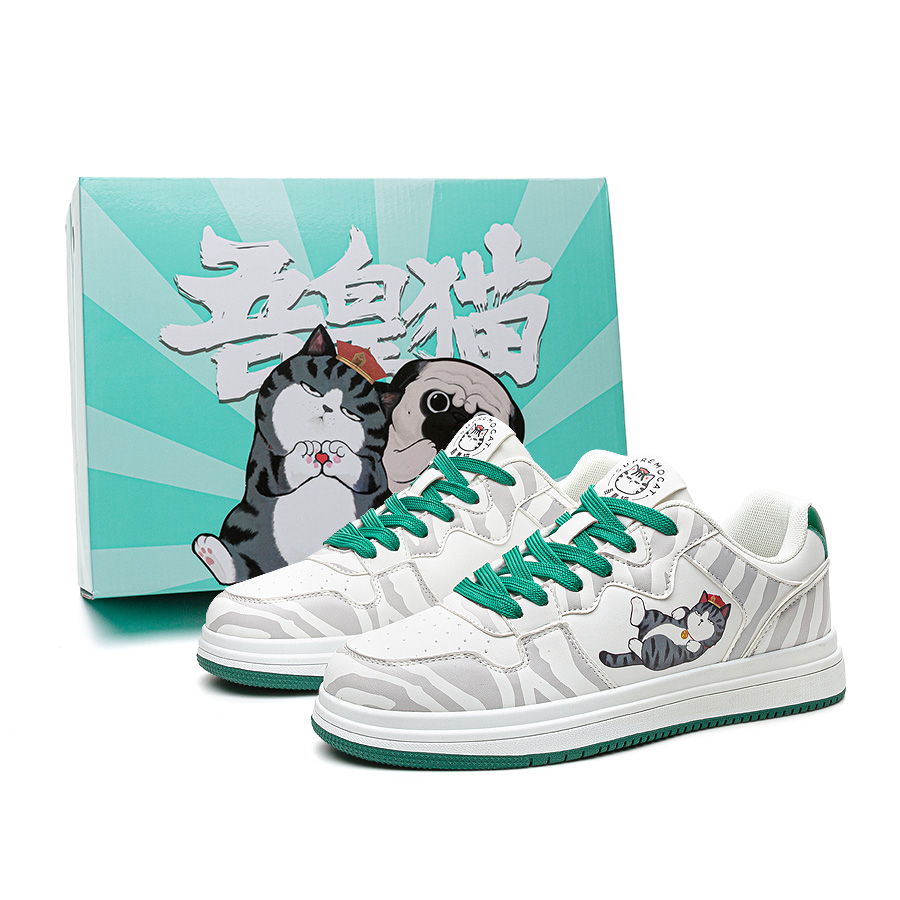 

Supremo Cat Низкие скейтерские кроссовки унисекс бело-зеленые, цвет White/Green