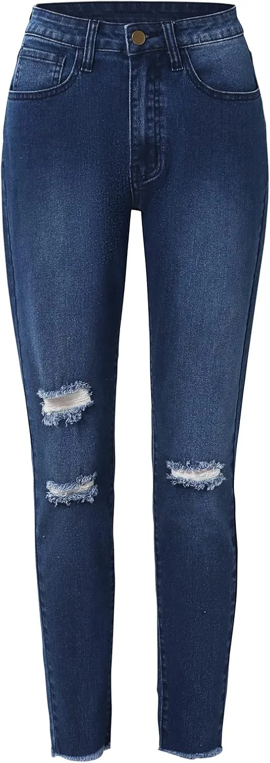 

Женские джинсы Mid Rise Ripped Skinny Fit Stretch