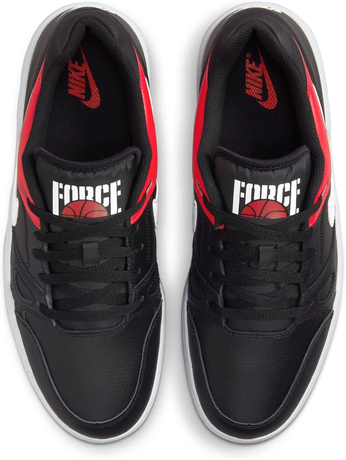 Мужские низкие кроссовки Nike Full Force FB1362, Black White University Red — фото 4