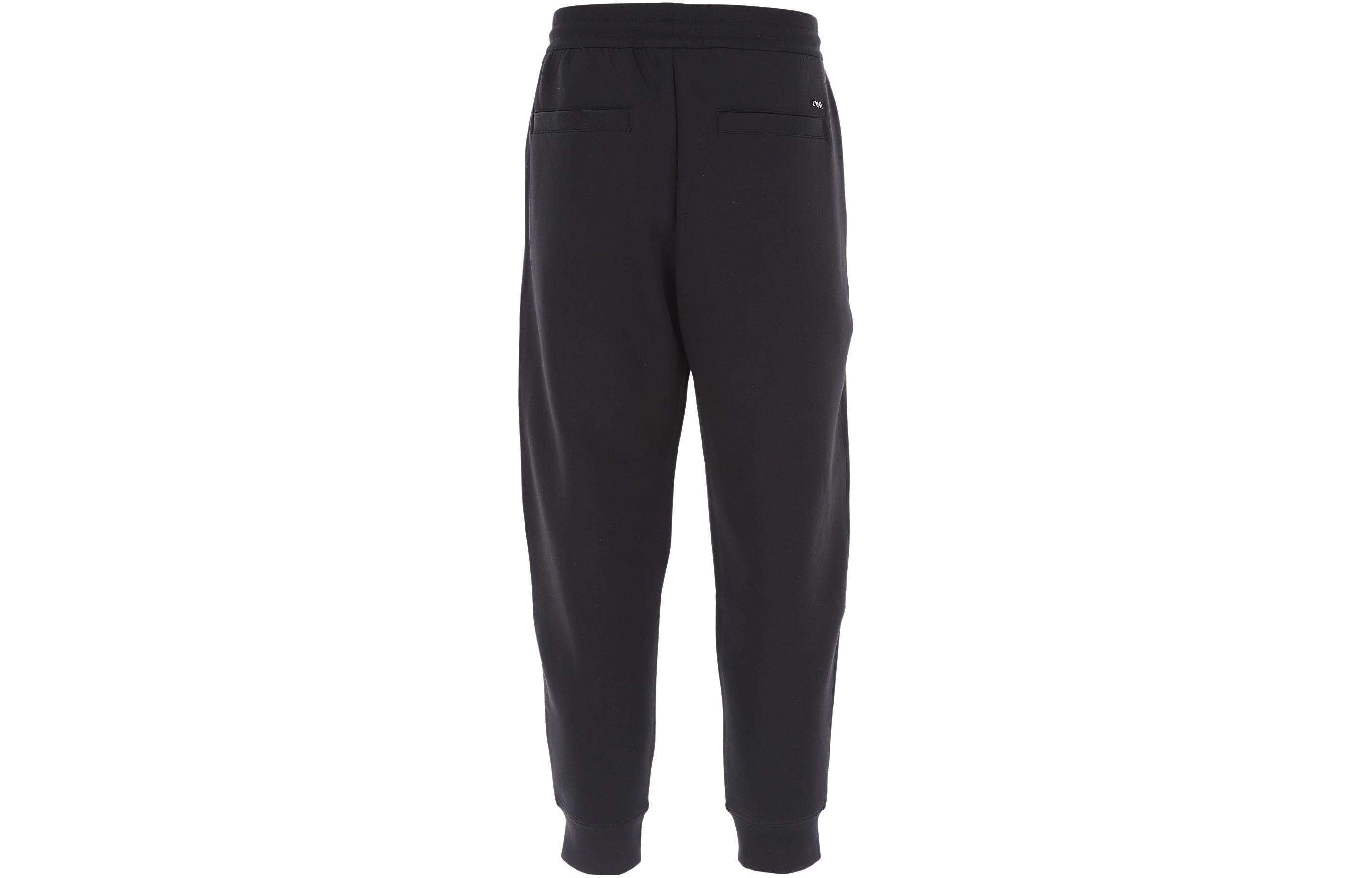 Футболка EA SS23 Вязаные спортивные брюки Мужские черные EMPORIO ARMANI — фото 3