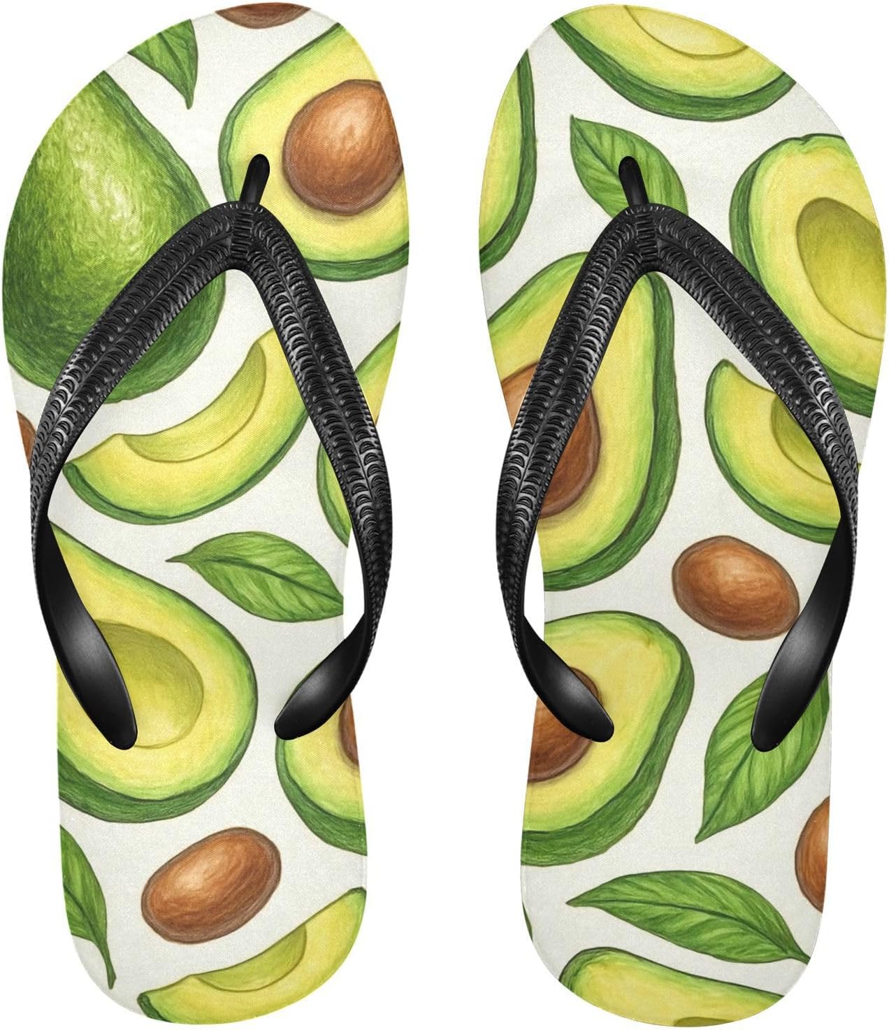 

Шлепанцы бежевого цвета с рисунком косточек авокадо, пляжные сандалии-вьетнамки, резинескользящие летние тапочки для мужчин и женщин, обувь для прогулок Sinestour