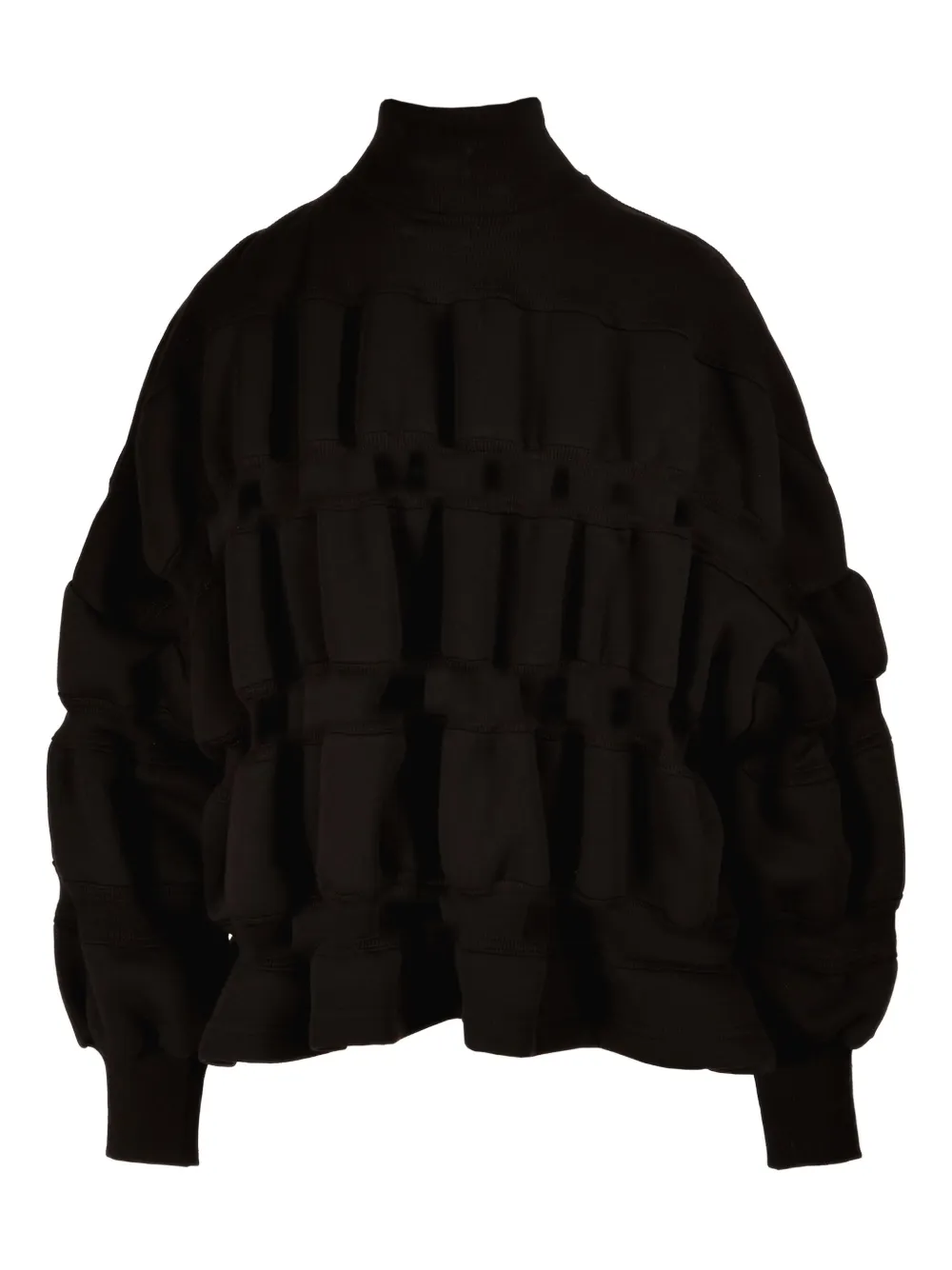 

Толстовка с высоким воротником и оборками Ioana Ciolacu, черный