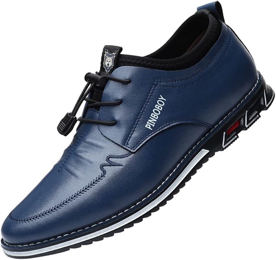 

Мужские повседневные роскошные кроссовки Veslesth, кожаные лоферы, удобная обувь для ходьбы, модные туфли, для работы, офиса и улицы Veslexth, синий