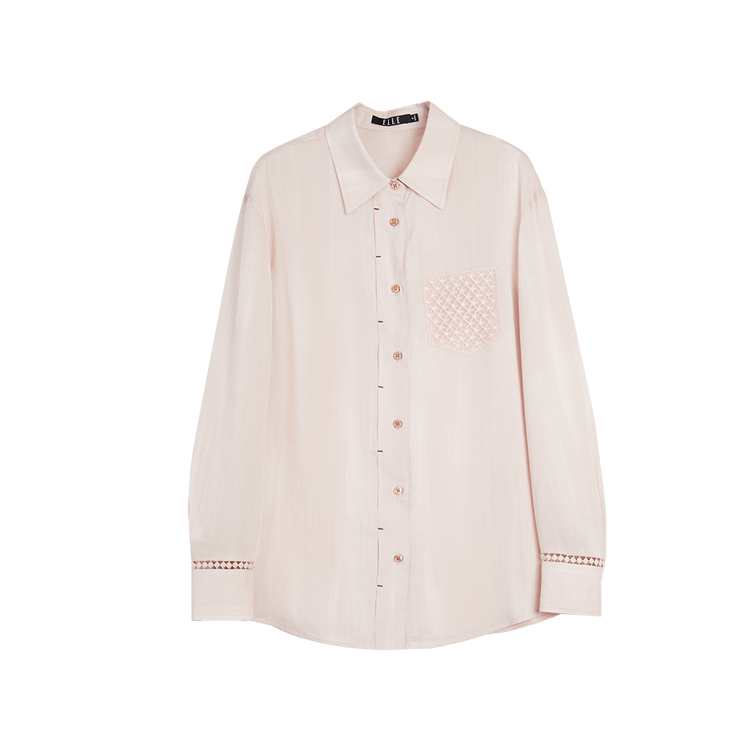 

ELLE Рубашка Women's Pink Lapel