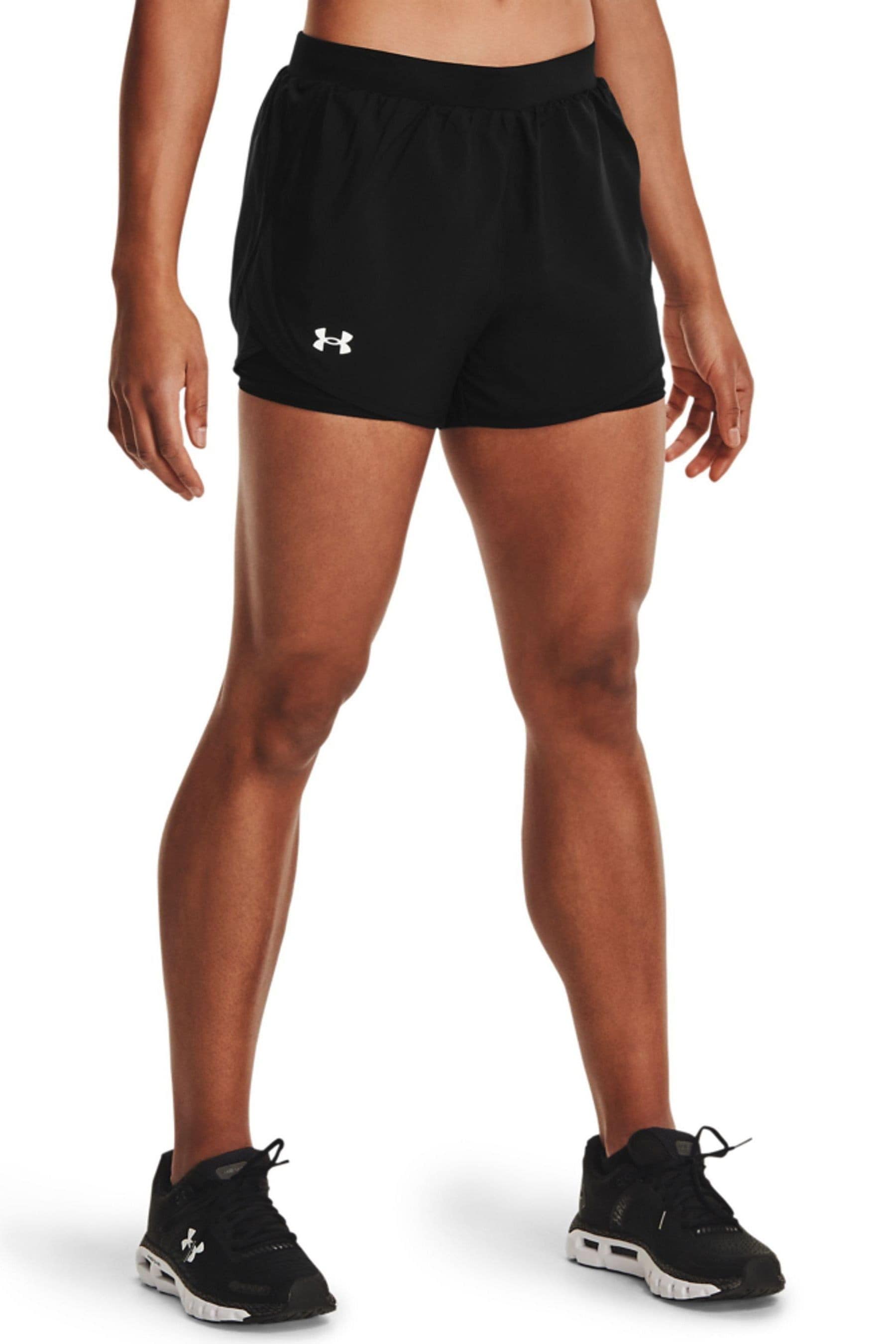 

Black Fly By Running 20 шорт 2-в-1 Under Armour, черный