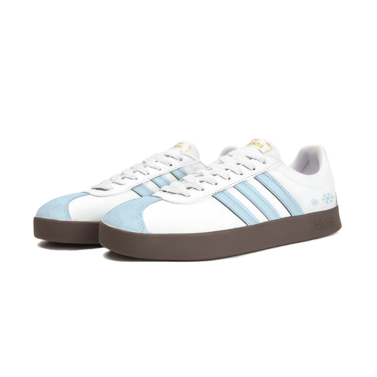 VL COURT 20 Starry Joy, Morning Slip Resistant Cushioning Abrasion Resistant Low top Skateboard Shoes Adidas, белый синий — фото 4