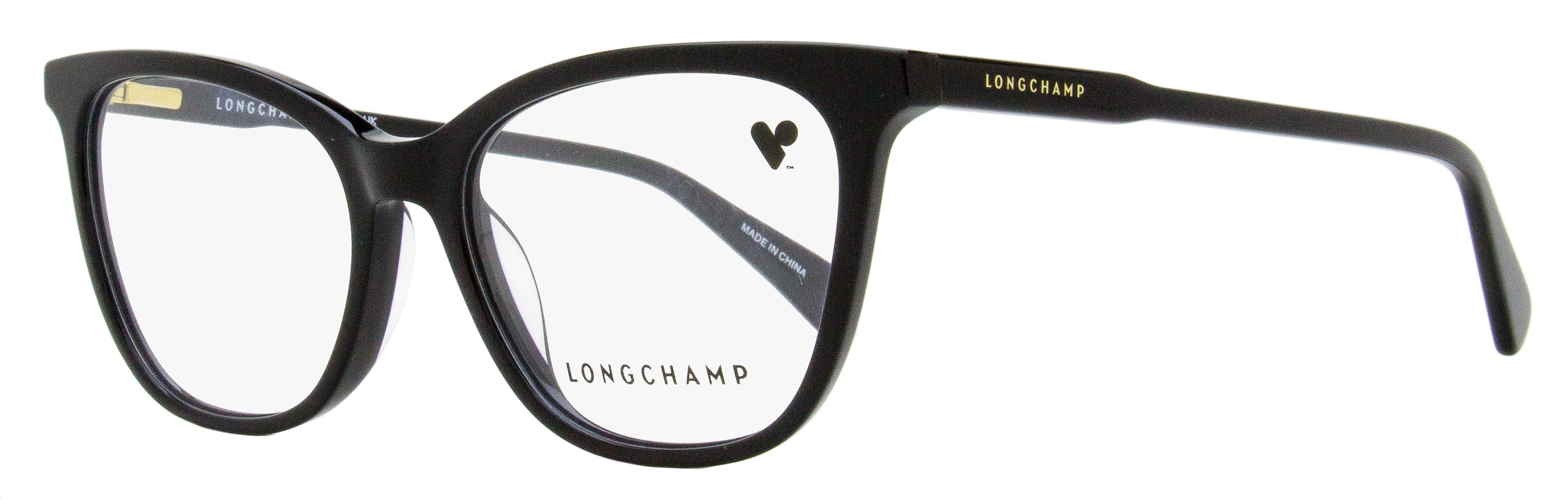

Женские прямоугольные очки Longchamp LO2694 001 черные/золотые 54 мм