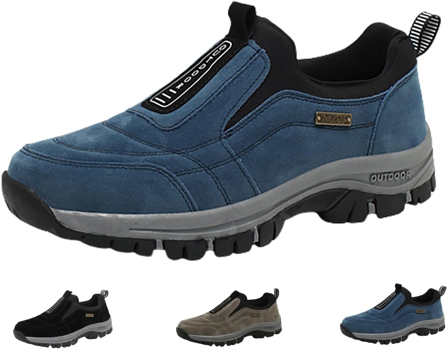 

Мужские водонепроницаемые походные ботинки ZDLJYL, удобные ортопедические прогулочные туфли, кроссовки с поддержкой свода, дышащие, легкие, против скольжения, синий