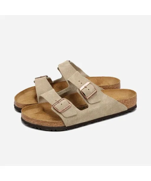 Унисекс сандалии из замши Birkenstock Arizona бежевые