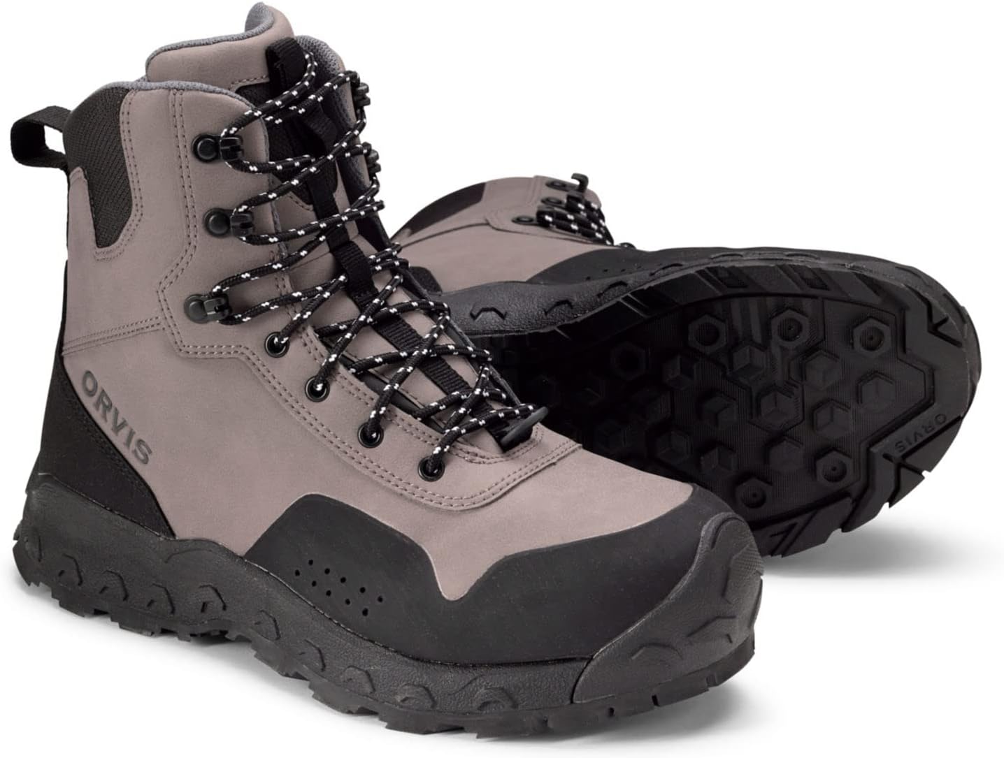 

Водонепроницаемые ботинки Orvis Clearwater для мужчин - прочные рыбацкие вейдерсы с защитой пальцев и агрессивным противоскользящим протектором, Gravel