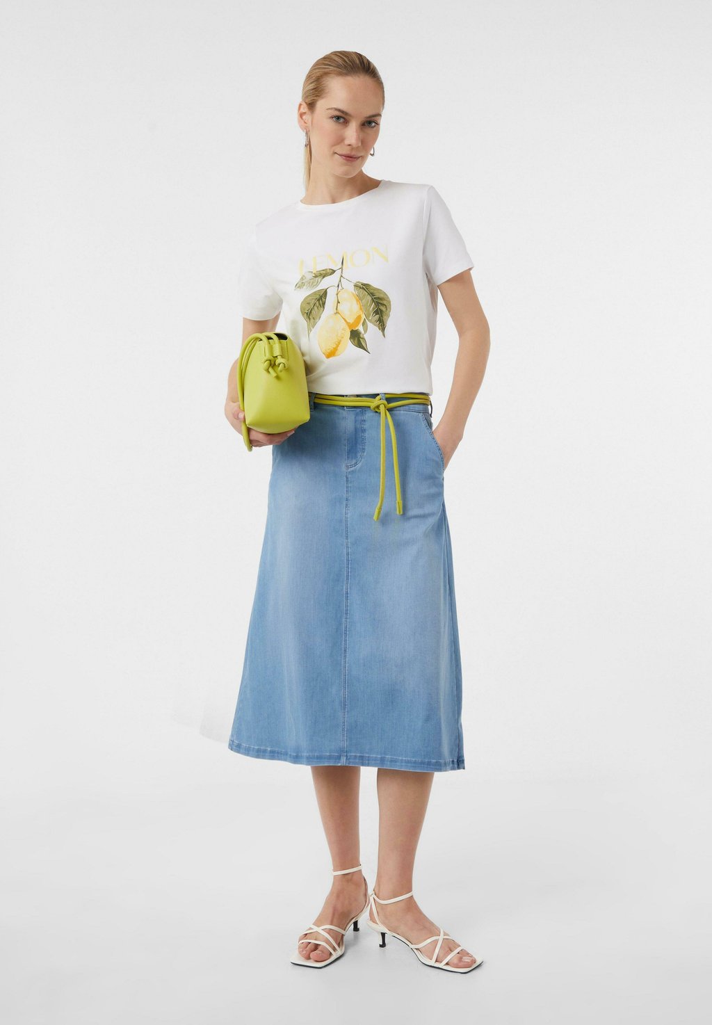 

Джинсовая юбка MIDI - A-line skirt comma, синий