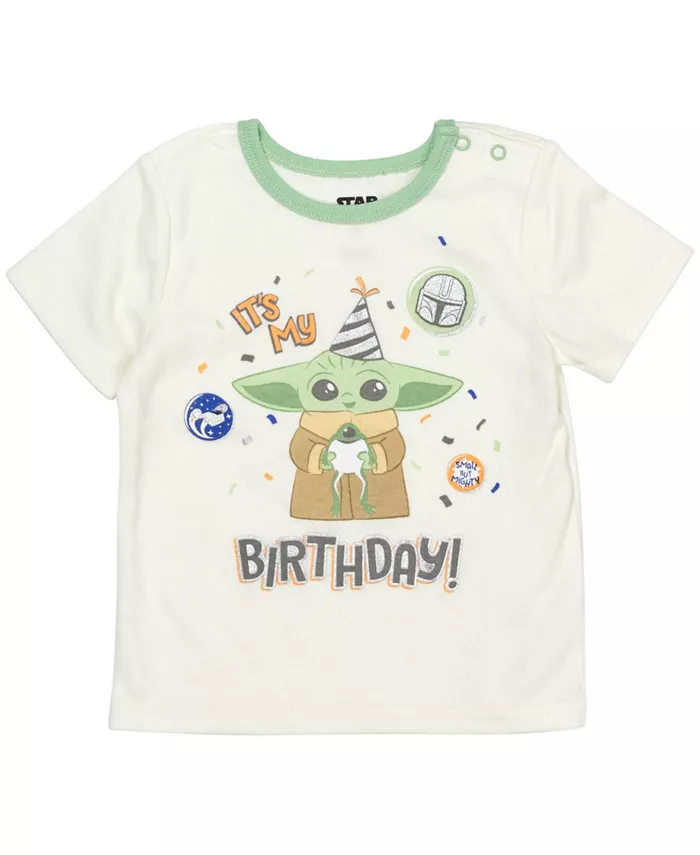 Комплект одежды для мальчиков Baby Boys из 3 предметов: толстовка Yoda Pullover, трусики-подгузники и шапочка The Mandalorian, мультиколор — фото 2