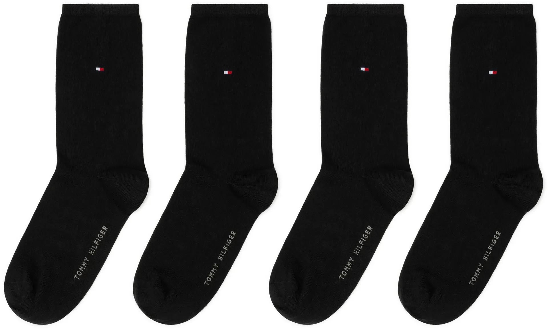Носки Tommy Hilfiger "TH WOMEN 4P SOCK ECOM" (4 шт. в упаковке), с вышитым логотипом, черный — фото 3