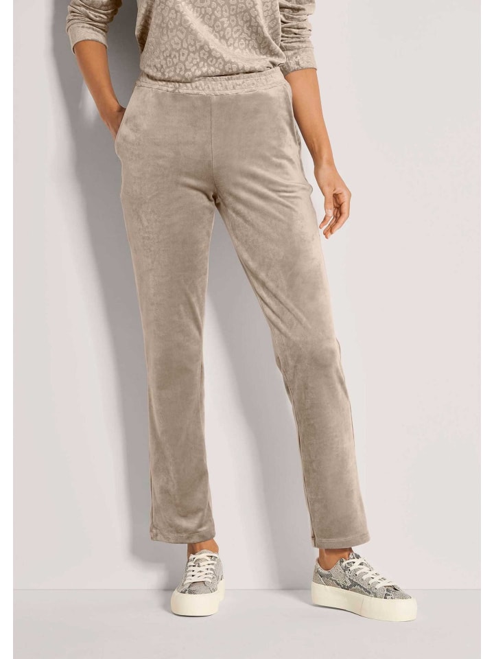 

MADELEINE Элегантные брюки с леопардовым принтом цвета таупе