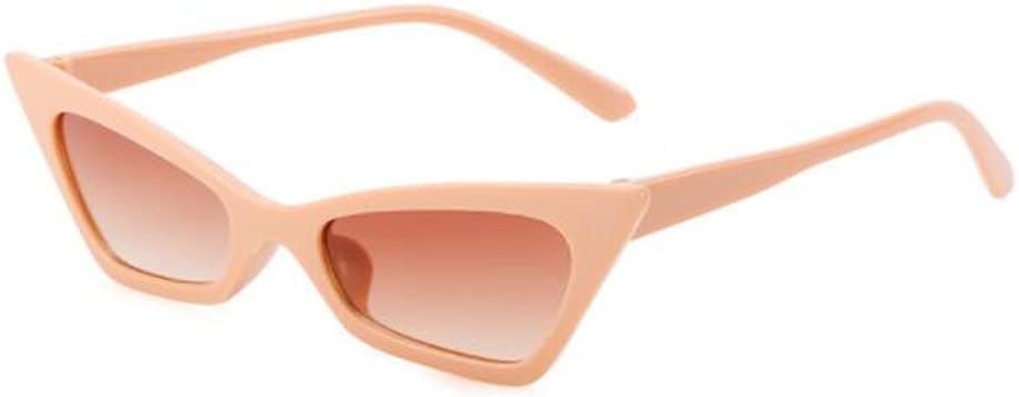 

Солнцезащитные очки «кошачий глаз» в маленькой оправе для мужчин и женщин, модные, с желейной расцветкой, яркие, с защитой от солнца (розовая оправа цвета «рисовые хлопья») Weloveushop, Rice Pink Frame Tea Flakes