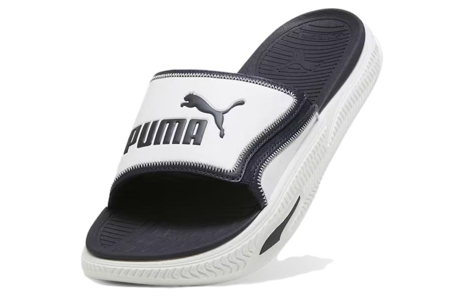 PUMA Софтрайд Про 24 В Слайды 'Белый Новый Нэви' - Чёрный Белый, цвет Black White — фото 4