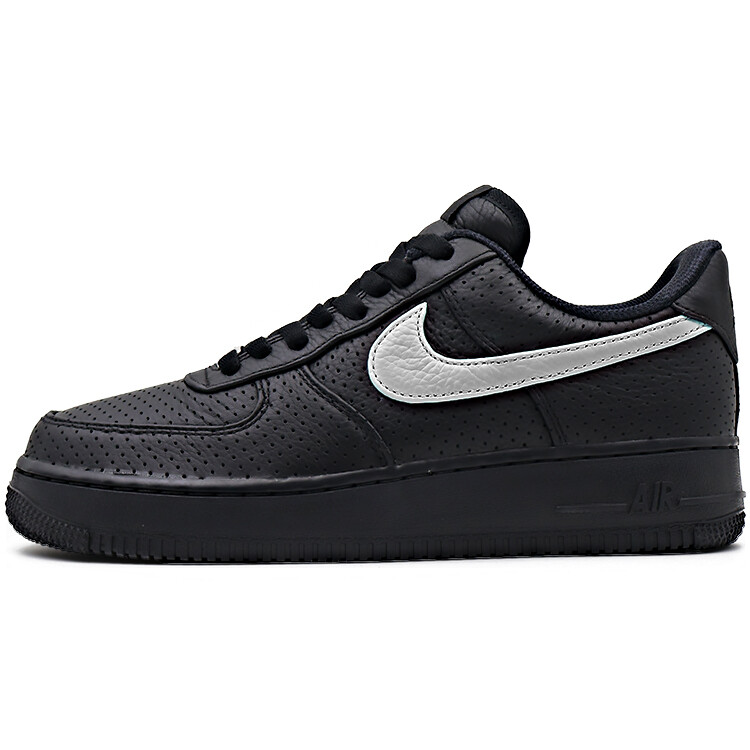 

Кроссовки Nike Air Force 1 Skateboarding Shoes Unisex Low-top Silver, черный/серебряный