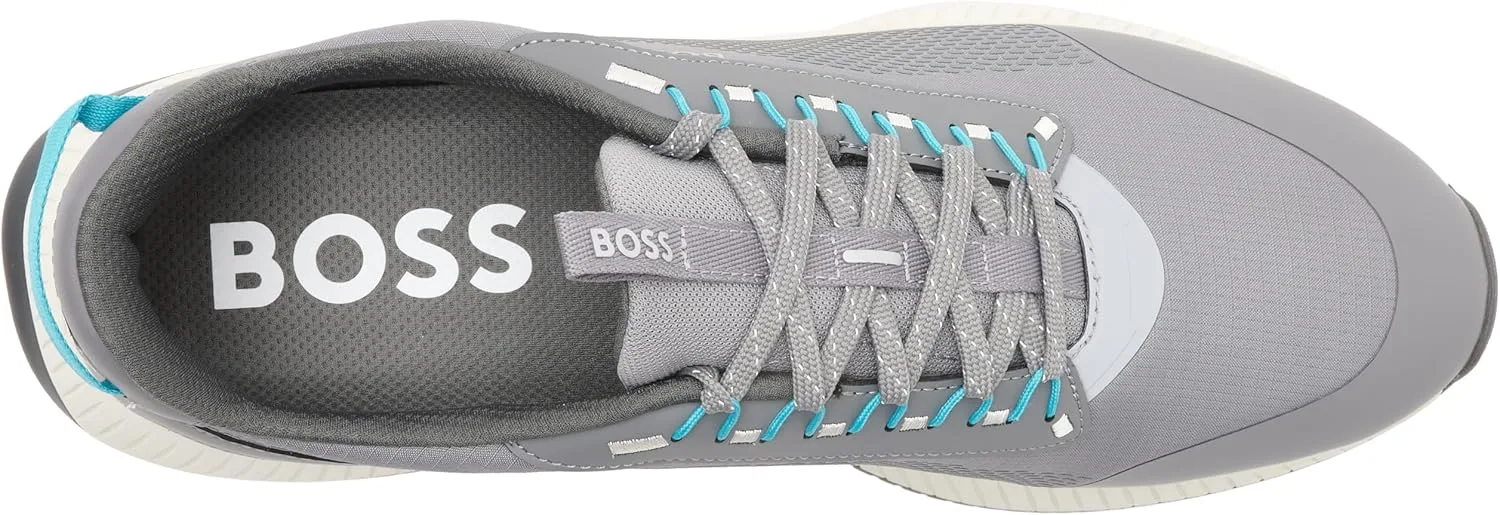 Мужские кроссовки BOSS TTNM EVO Runn TTNM EVO с ребристой подошвой, серый — фото 3