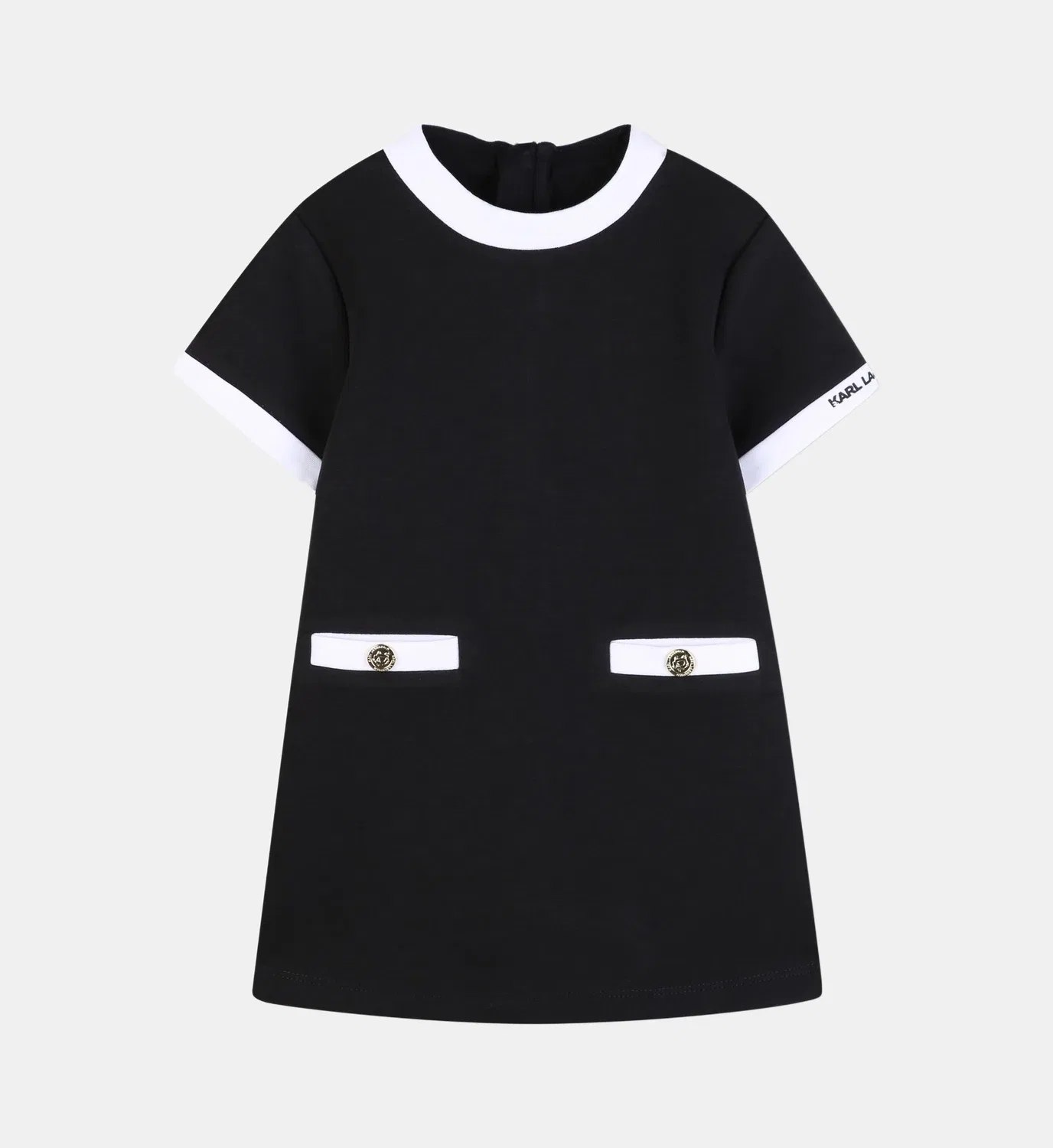 Платье с короткими рукавами Karl Lagerfeld Kids, черный