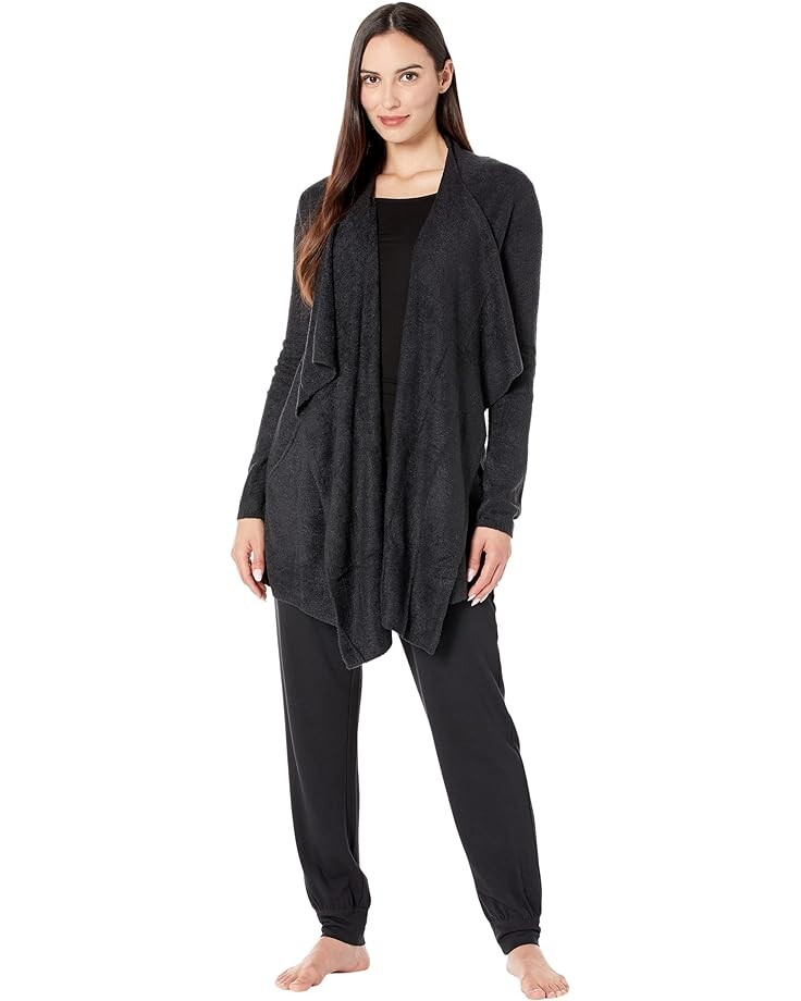 

Свитер Barefoot Dreams Cozychic Lite Island Wrap, черный