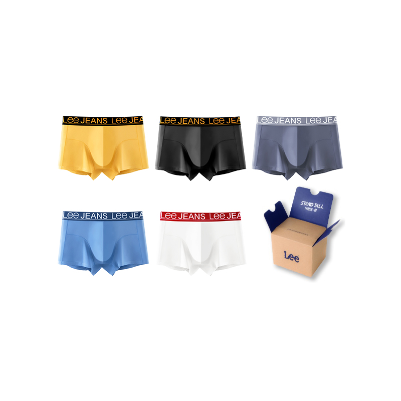 

Трусы мужские подарочный набор из 4 штук Lee, желтый
