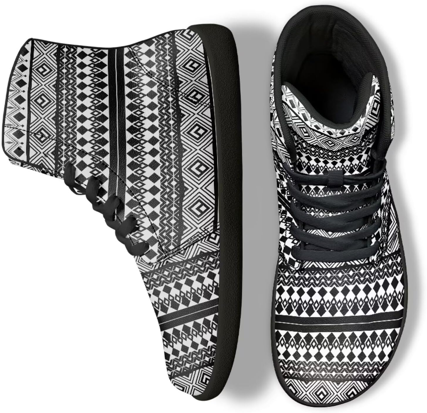 

Кроссовки Binienty High Top Barefoot для женщин и мужчин, модные с нулевым перепадом, водонепроницаемые походные ботинки из ПУ-кожи, черный