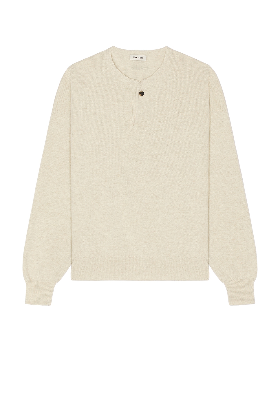 

Тонкий трикотажный хенли Fear Of God, Heather Beige