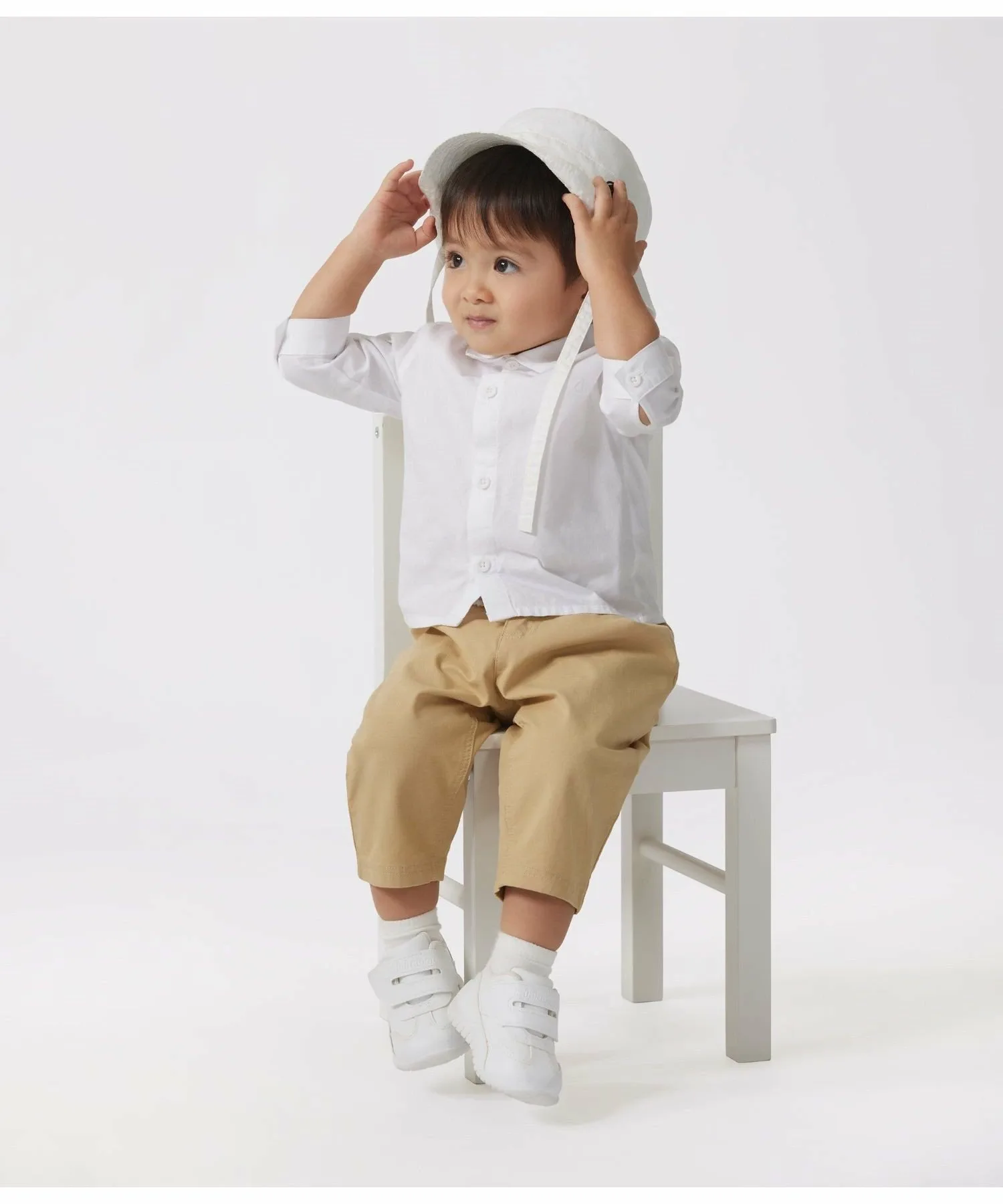 Брюки из саржи PETIT BATEAU, Beige