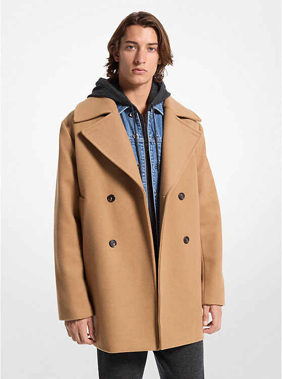 

Пальто из смесовой шерсти Michael Kors, коричневый