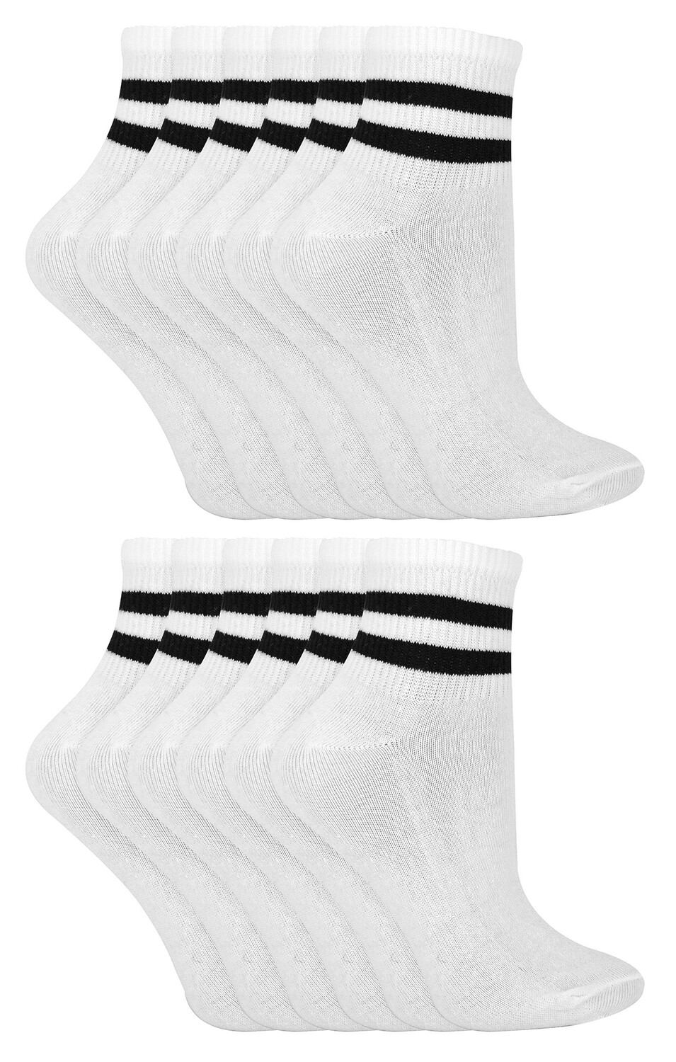 

Носки snob 12 пар мультиупаковка носки хлопковые до щиколотки в полоску Sock Snob, мультиколор