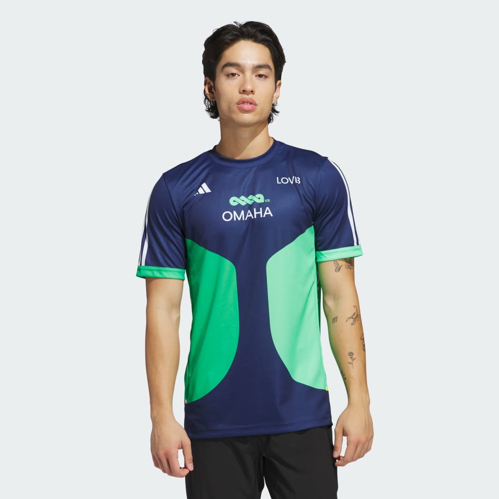 

Джерси Adidas x LOVB Omaha Jersey, цвет Team Navy/Green