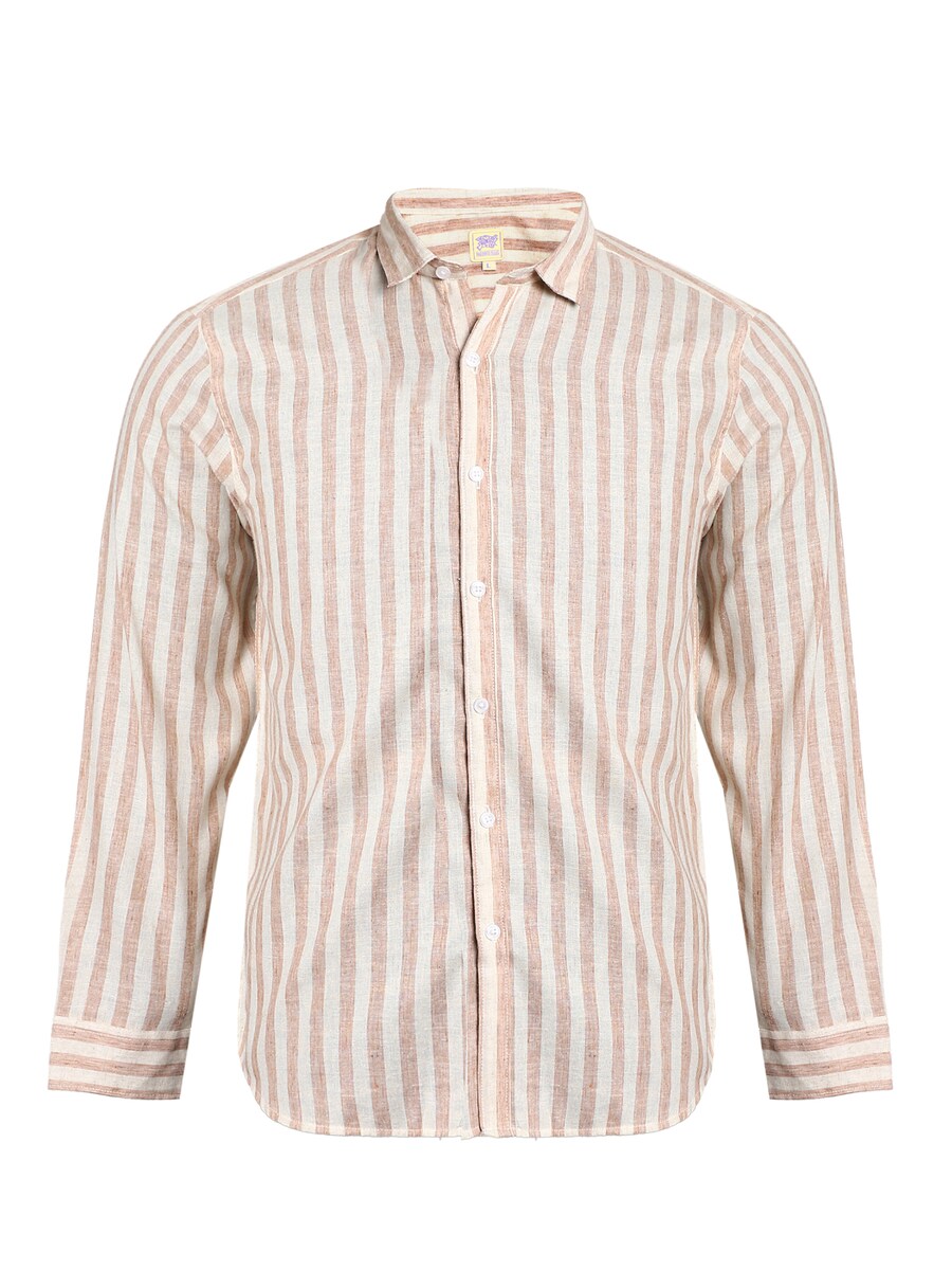 

Рубашка на пуговицах классического кроя Campus Sutra Win, коричневый