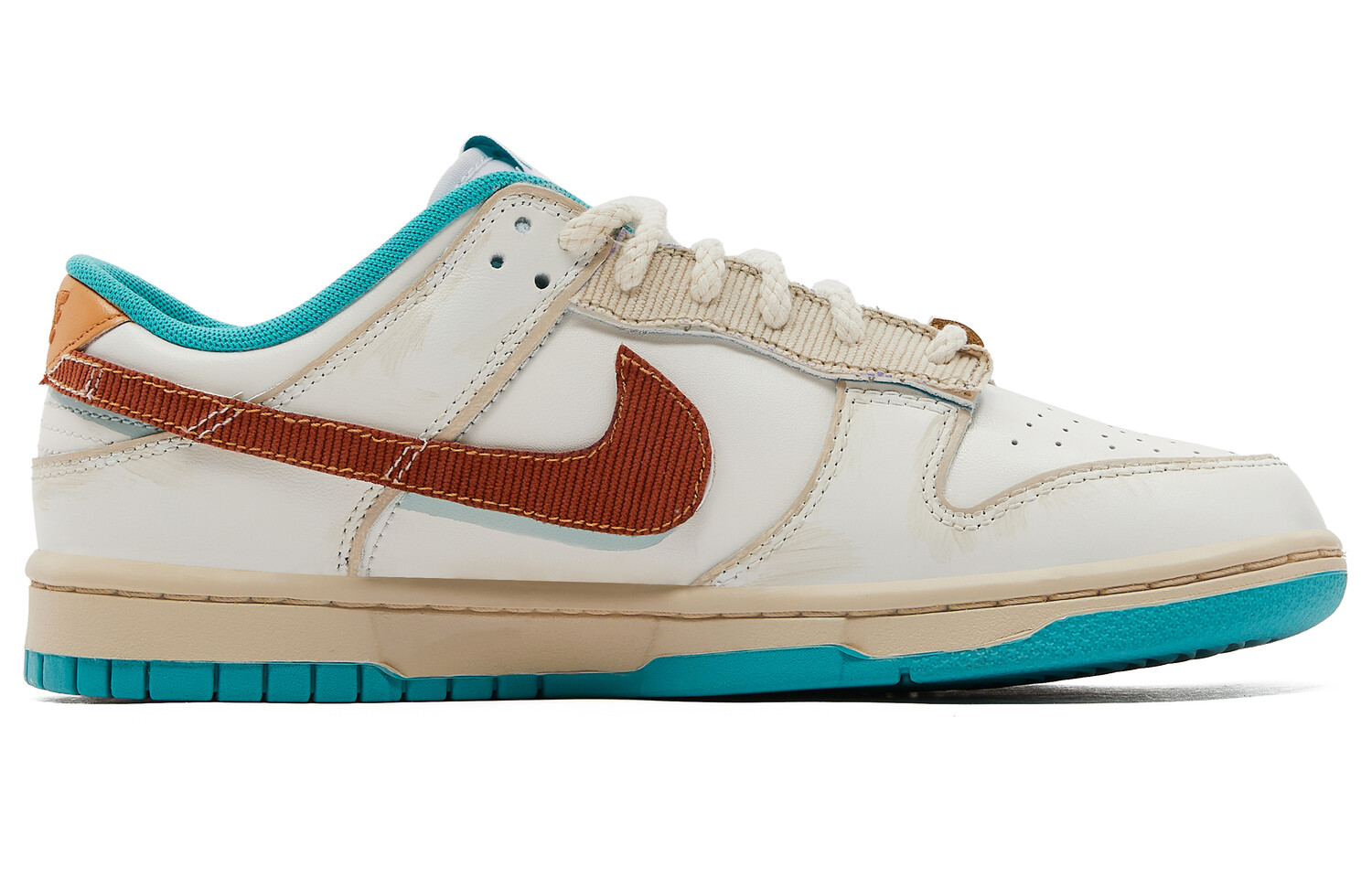 

Кроссовки Nike Dunk Skateboarding Shoes Unisex Low-top White/Orange/Blue, белый/оранжевый/синий