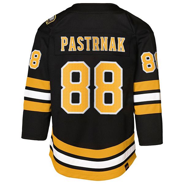 Футболка Boston Bruins Home Premier Player Jersey, черная, David Pastrnak Outerstuff — фото 4