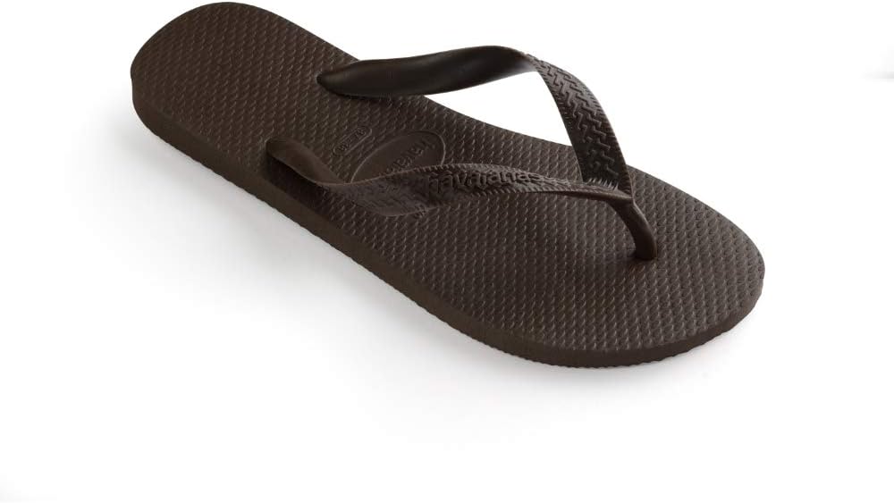 Havaianas - Top Colour, удобные, прочные и легкие шлепанцы, противоскользящие подошвы, унисекс для взрослых, темно-коричневый — фото 2