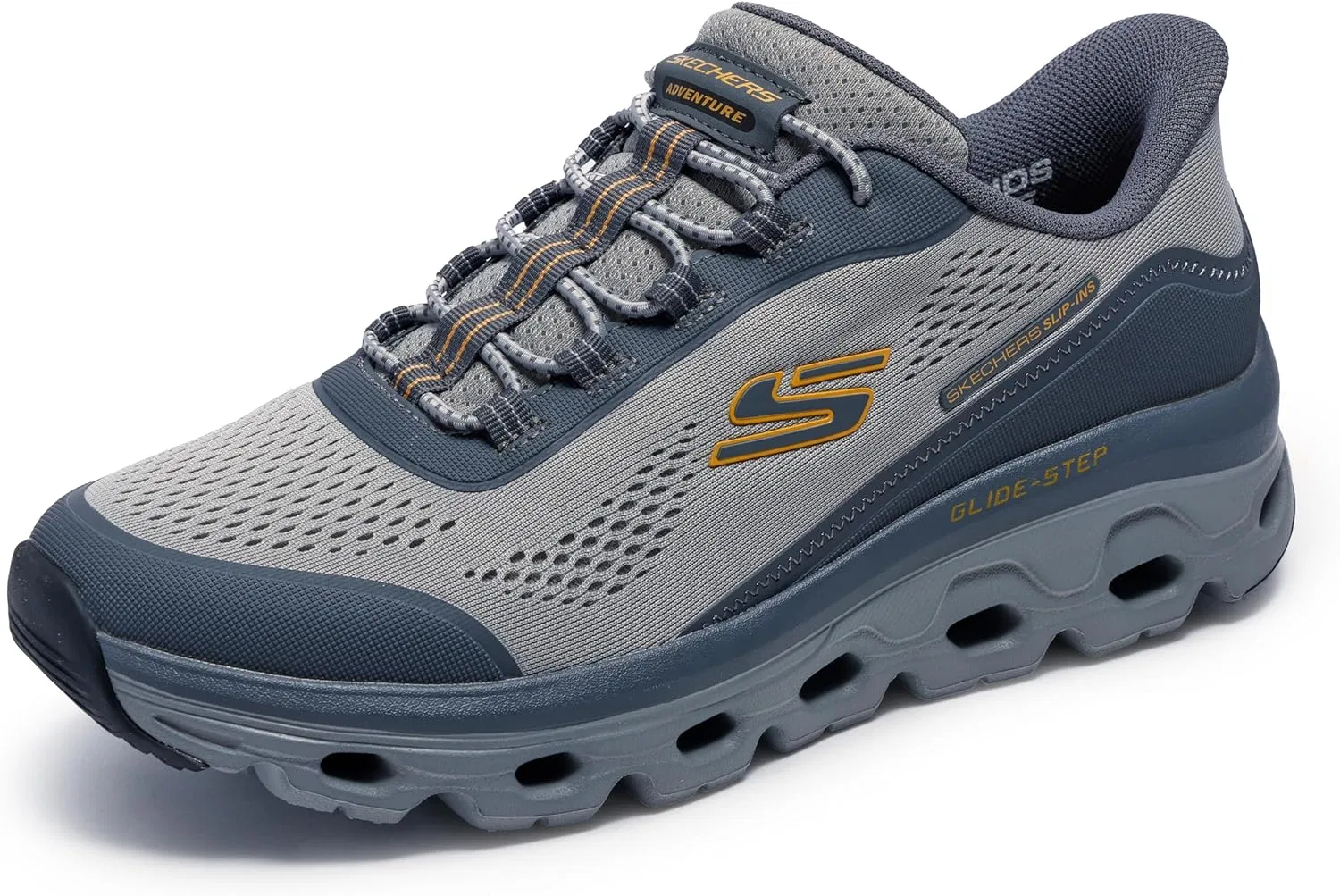Мужские кроссовки Skechers Glide-Step с удобной подошвой, не требующей открывания рук, Gray