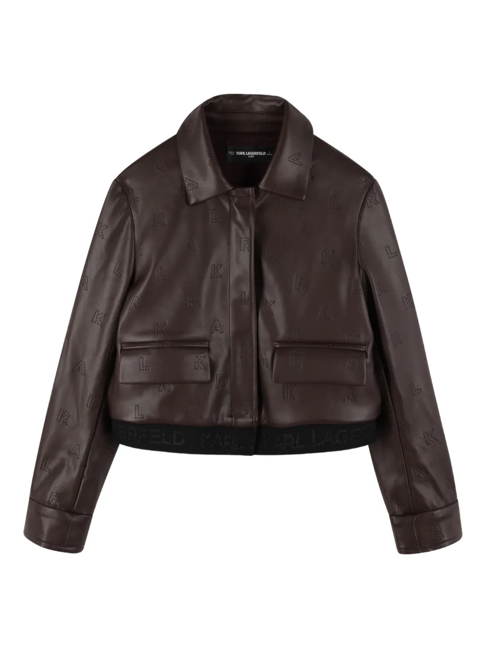 

Куртка с тисненым логотипом KARL LAGERFELD KIDS, коричневый