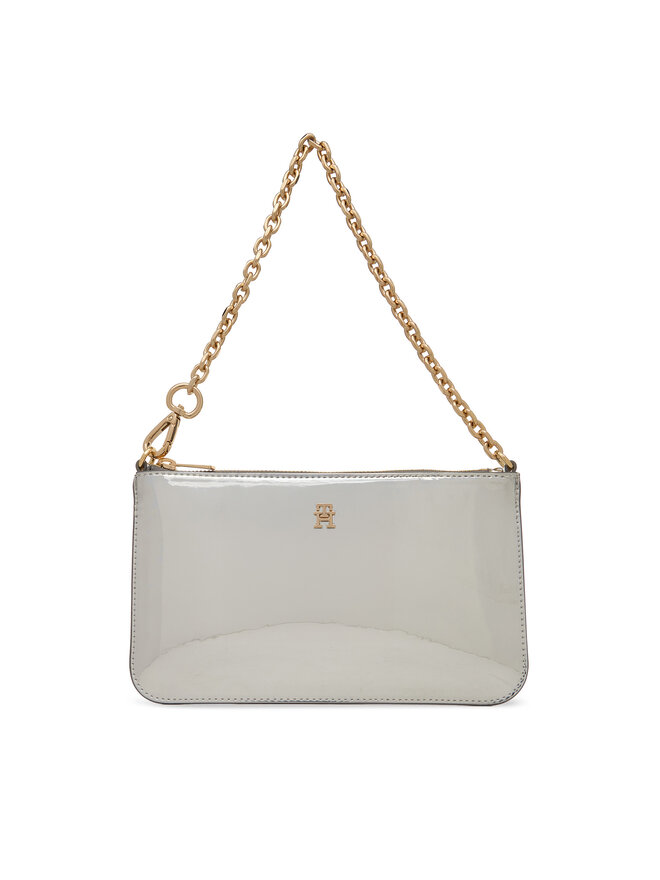 

Вечерняя сумка Tommy Hilfiger Th Icon Chain Shoulder Pouch Met AW0AW18219 Silberfarben