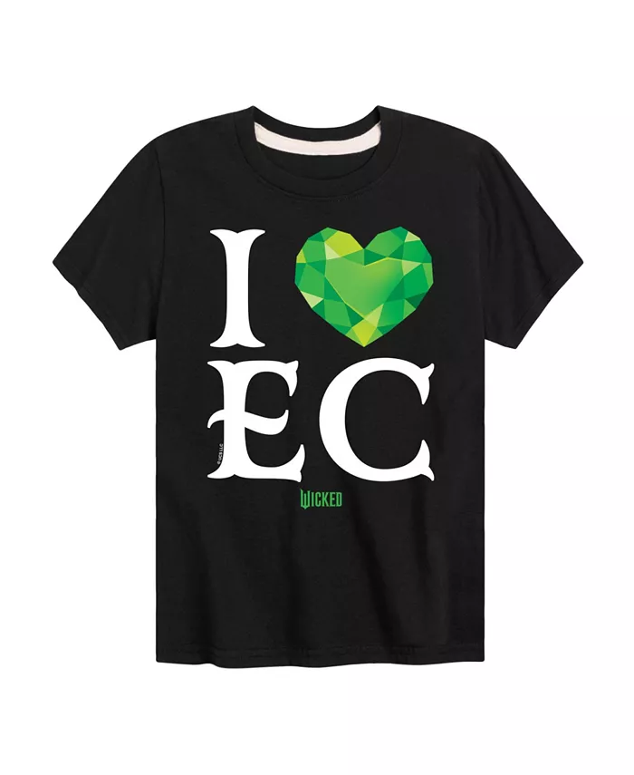 

Футболка с принтом I Love EC для мальчиков постарше Wicked, черный