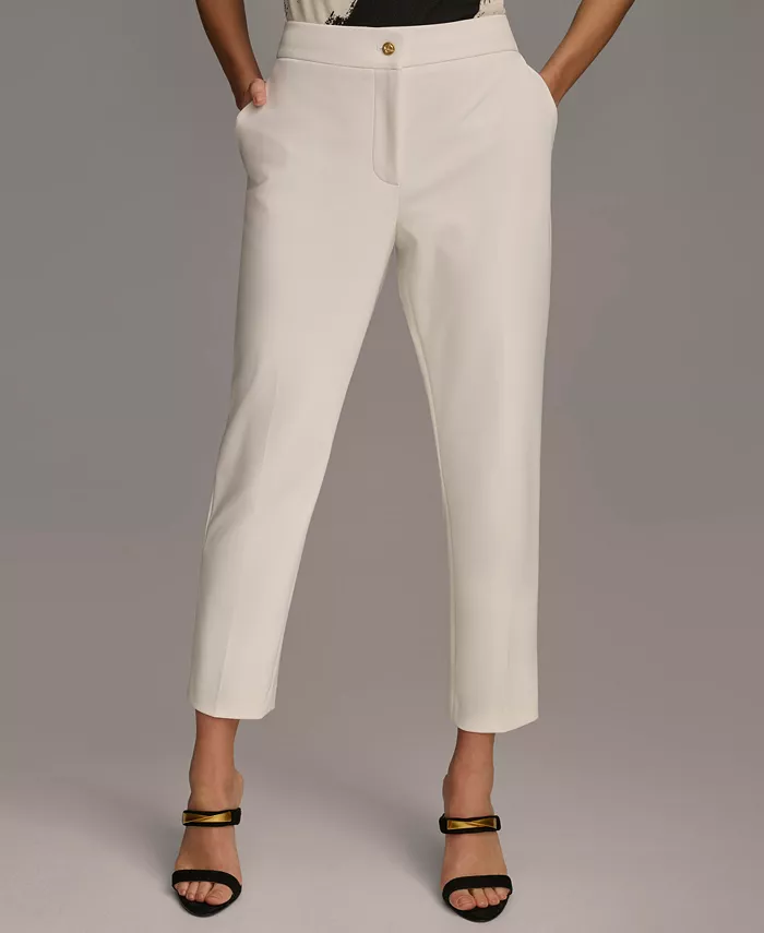 

Женские узкие брюки до щиколотки Donna Karan New York, слоновая кость/кремовый
