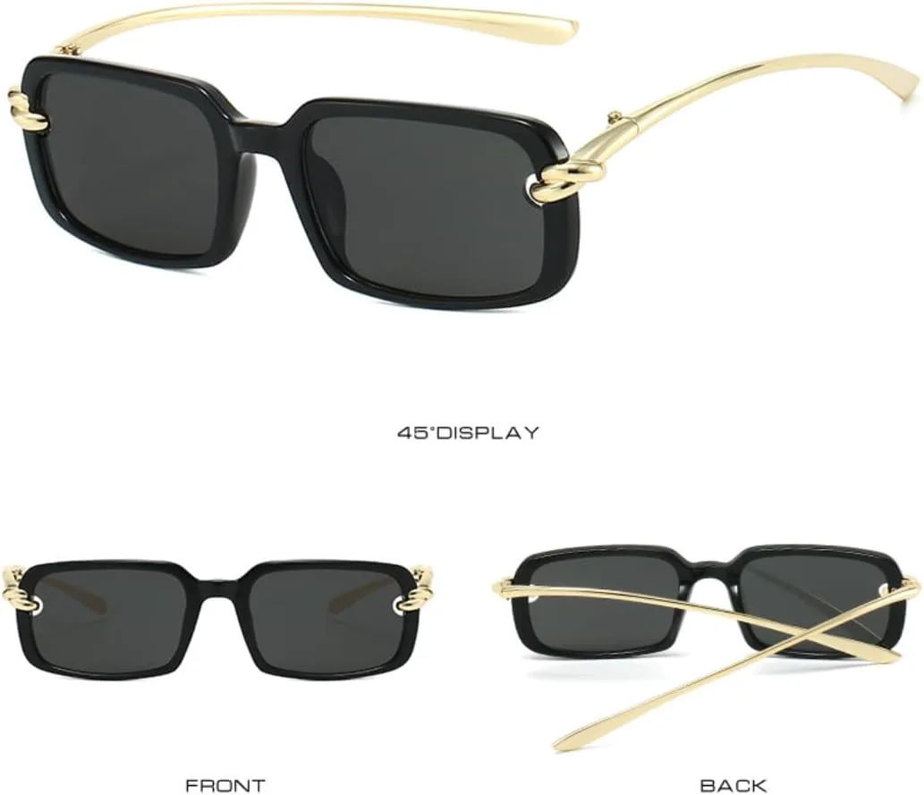 

Модные прямоугольные солнцезащитные очки для женщин, прозрачные, черные, оранжевые, в стиле панк, с защитой от УФ-излучения для мужчин UUPTTPL, Leopard Tea