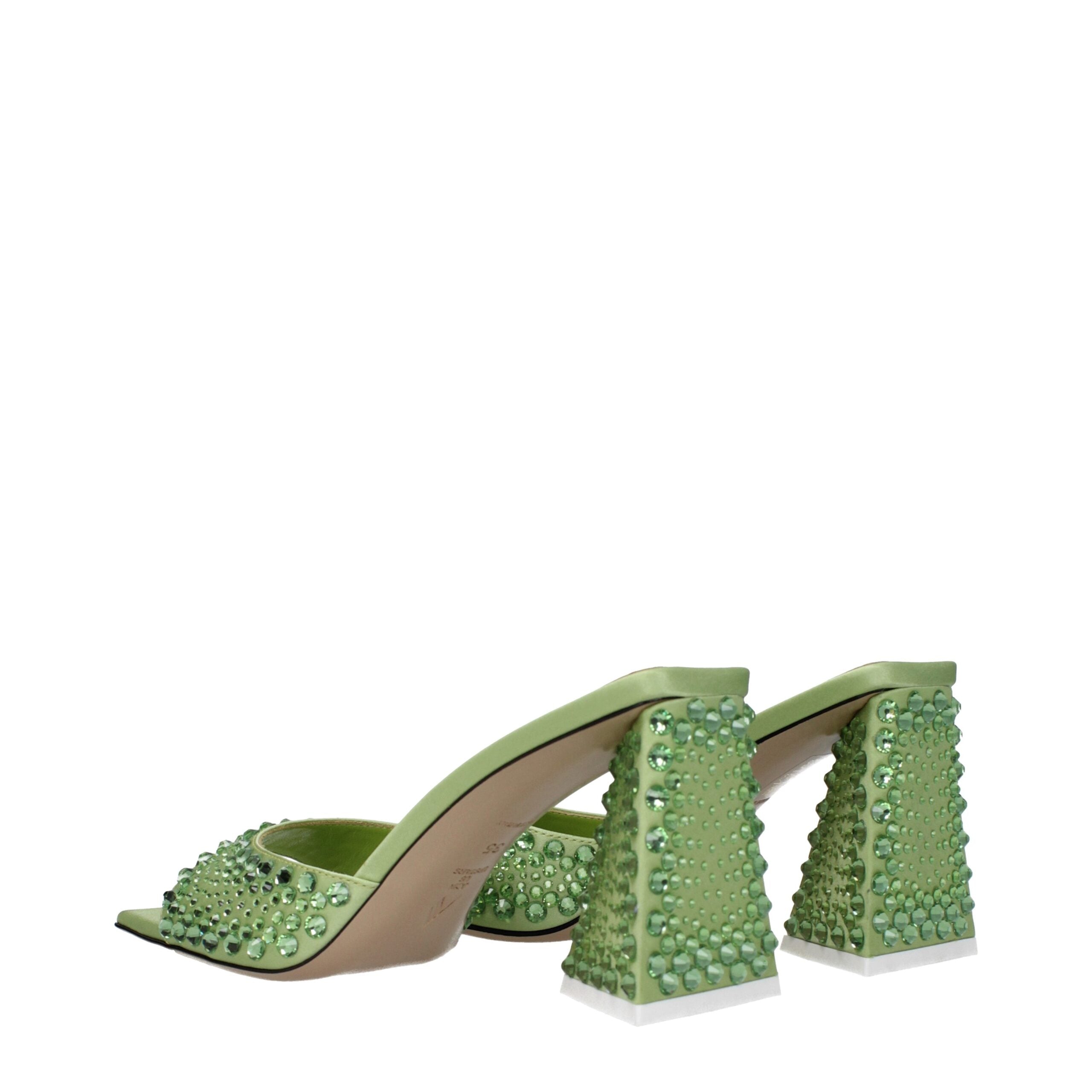 The Attico Satin Women's Sandal, зеленый — фото 4