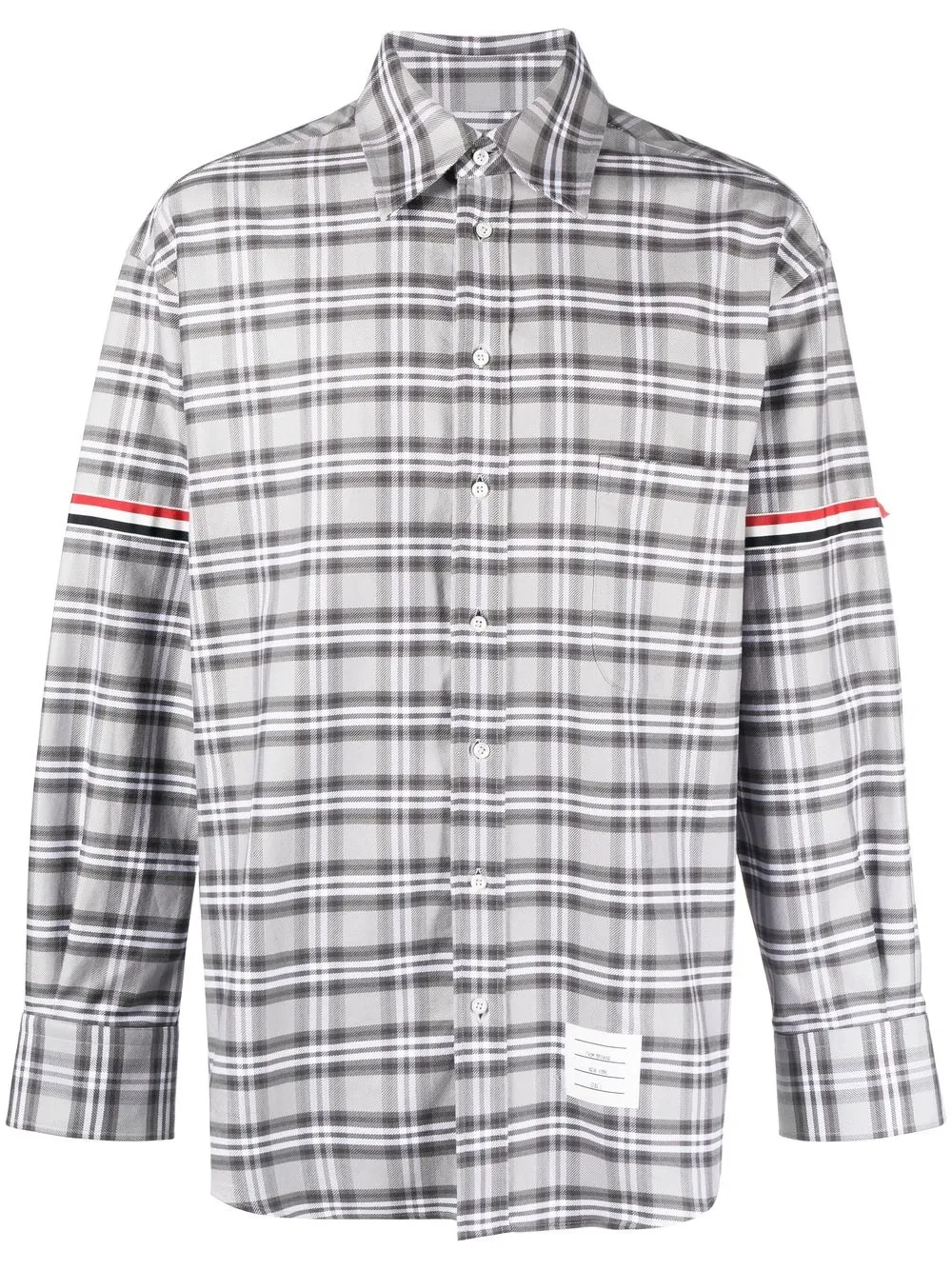 

Рубашка в клетку THOM BROWNE, серый