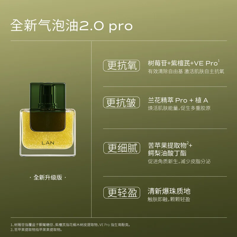 Сыворотка LAN — Orchid Bubble Oil Serum .0pro, сужающая поры и увлажняющая, [ .0pro]Bubble Oil +Celebrity, 30 мл — фото 4
