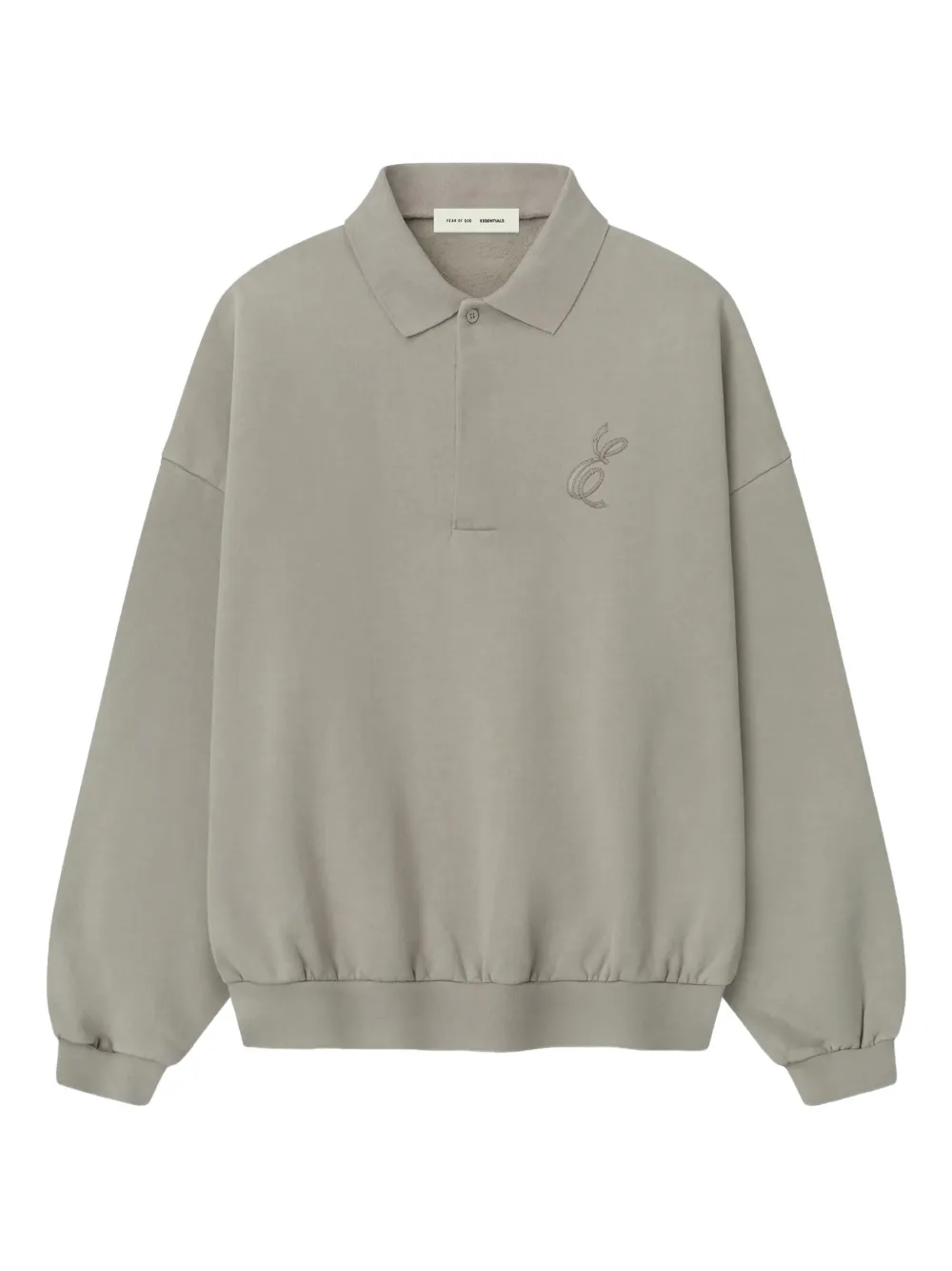 

Классическая поло с вышивкой Fear Of God Essentials, серый