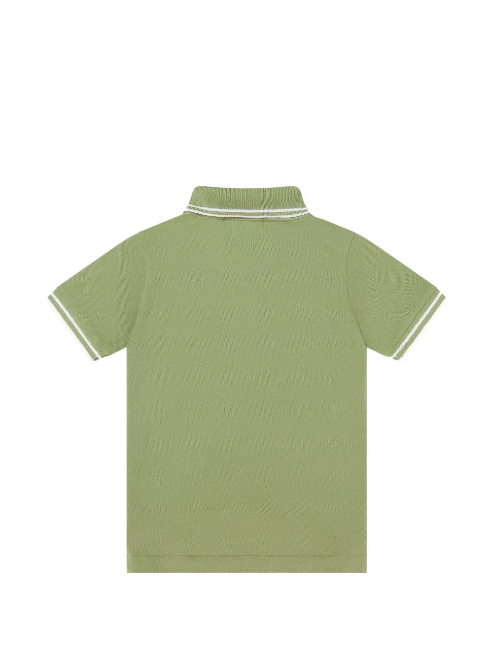 Поло с полосатой отделкой Stone Island Junior, зеленый — фото 2