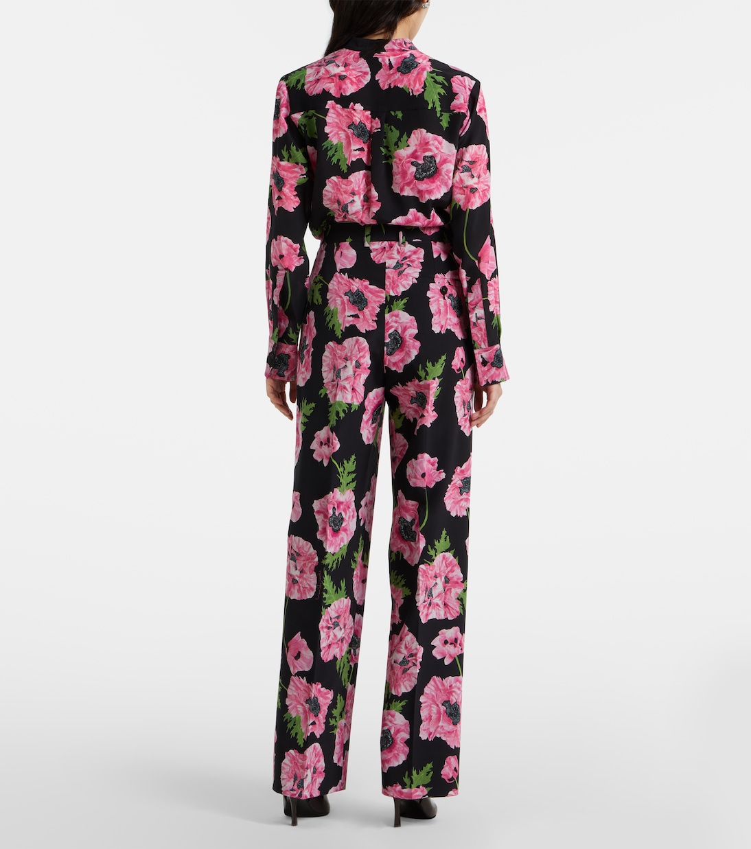 Брюки широкого кроя с цветочным принтом в виде мака Stella McCartney, Poppy Print — фото 3