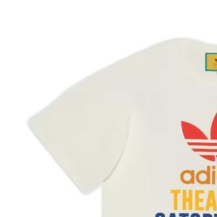 Футболка женская Adidas x Gucci, коллаборация GUCCI X ADIDAS, бежевый — фото 3